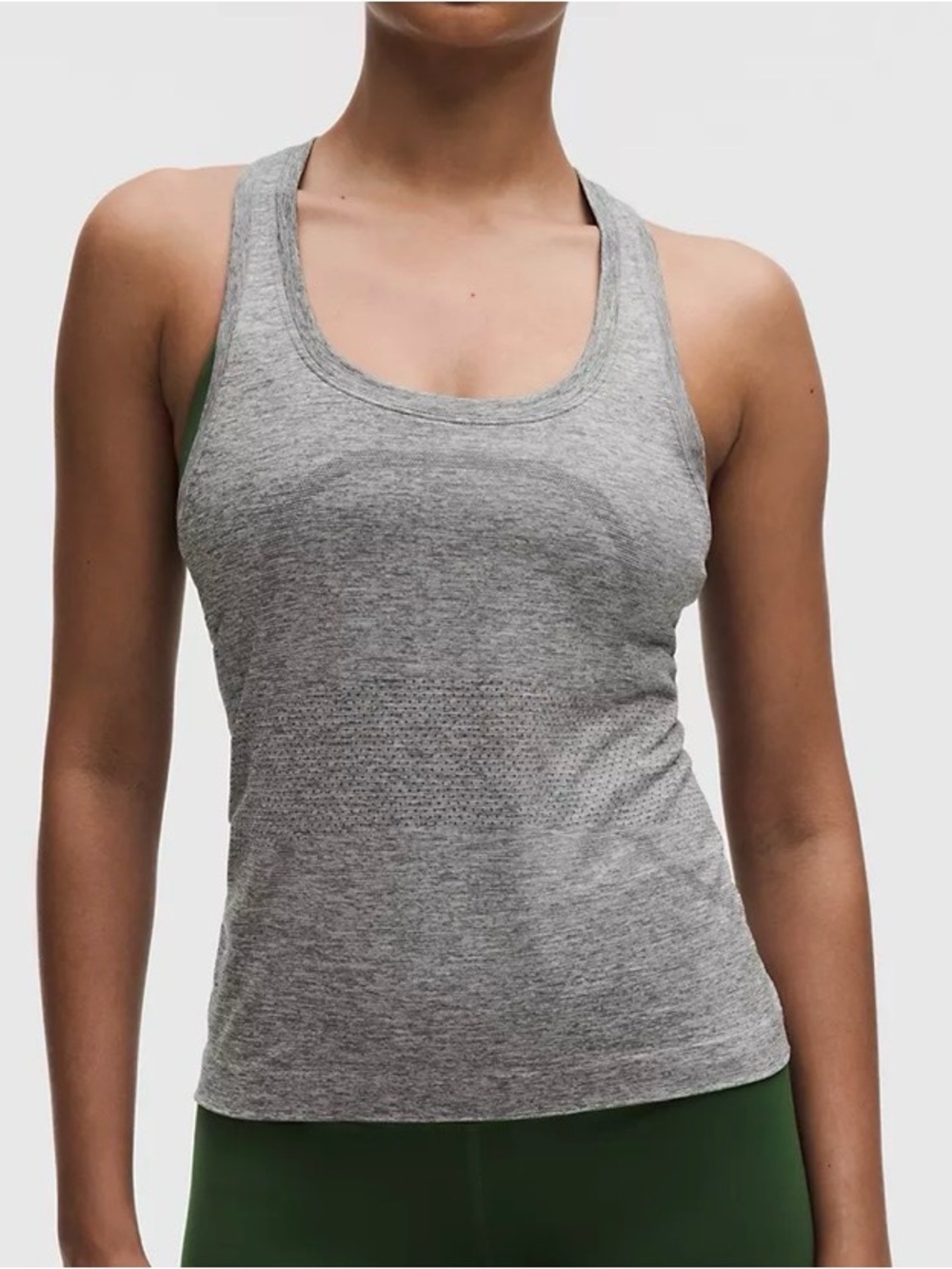 lululemon athletica Heather Gray Seamless Racerback Tank